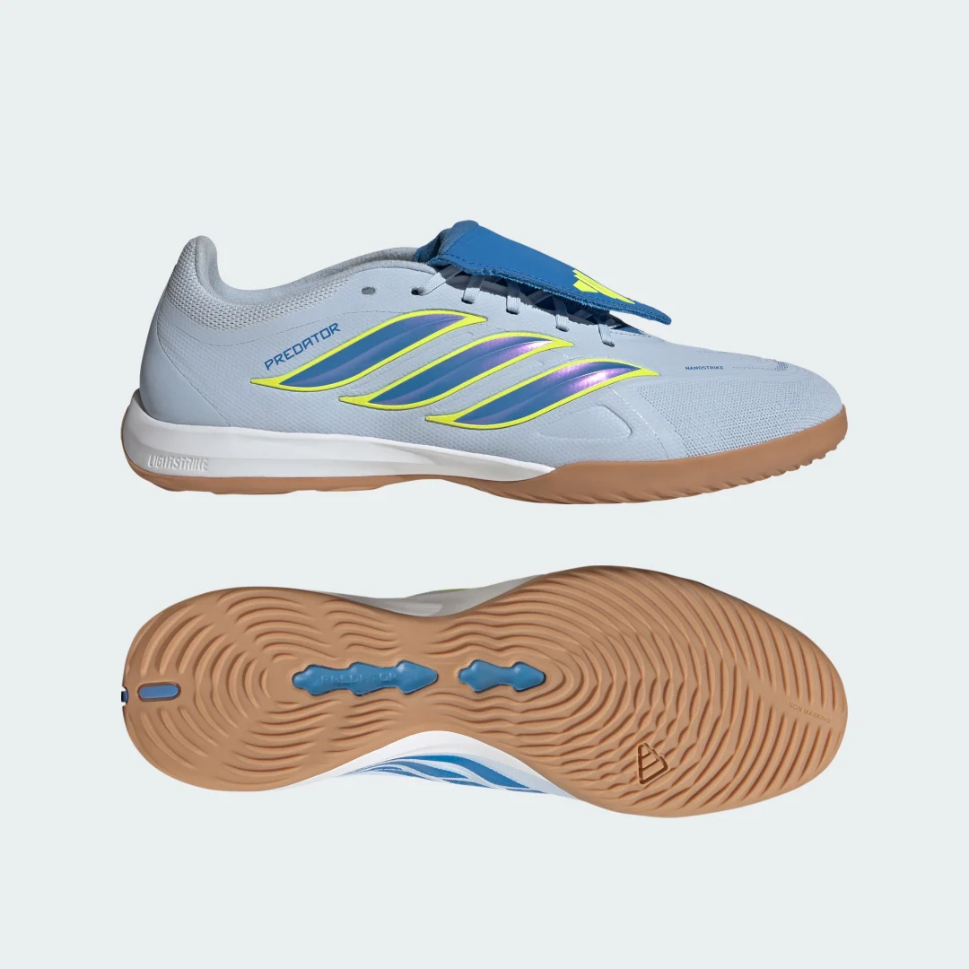 Detalle de Zapatilla de fútbol sala Adidas Predator League Fold-Over Tongue Indoor – Azul