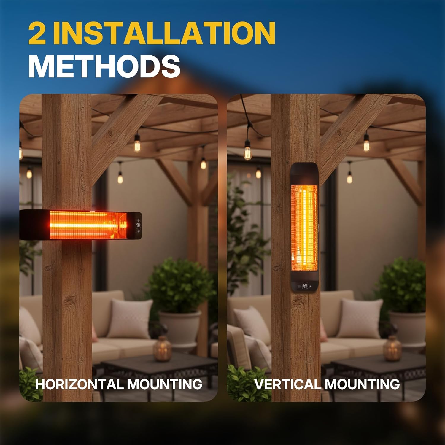 Thumbnail 6 de Electric Outdoor Heater 1500W Patio Heater