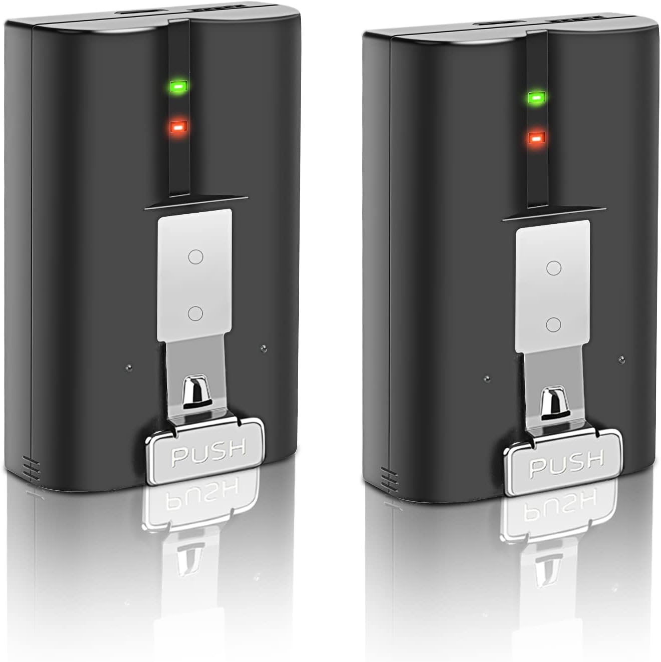 2er-Pack Schnellwechsel-Akku (Li-Ion) kompatibel mit Ring Video Doorbell 2/3/3+/4, Stick Up Cam (2./3. Gen) & Spotlight