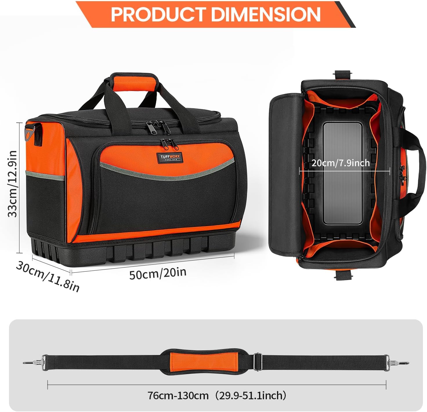 Thumbnail 1 de TUFFWORX tool bag 20 inch wide mouth 18 pockets