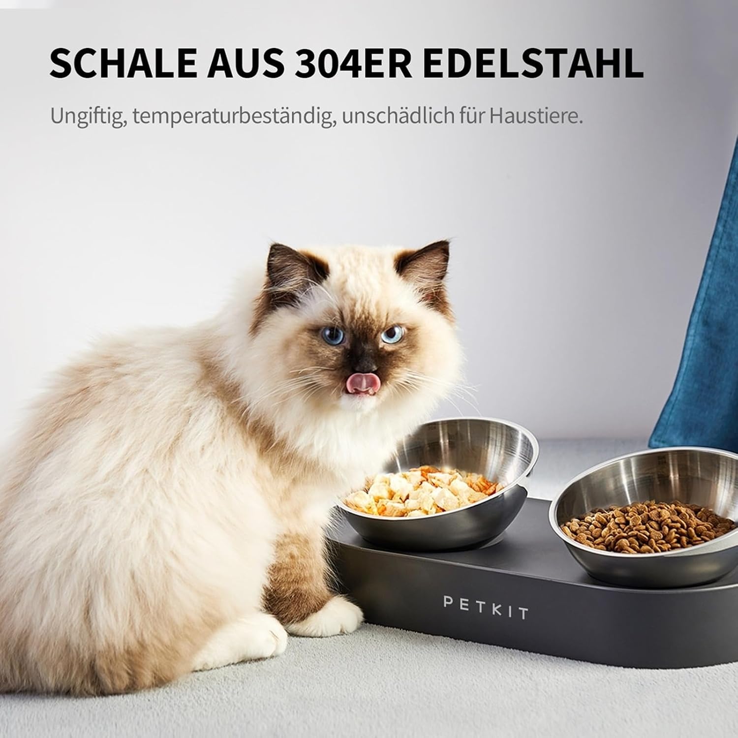 Thumbnail 1 de PETKIT CYBERTAIL Katzen Erhöhte Schüssel Edelstahl für Katzen
