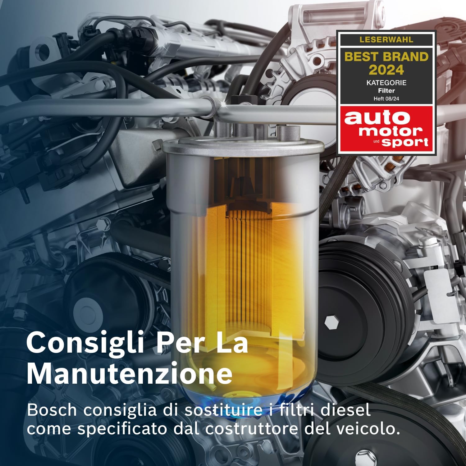 Thumbnail 6 de Bosch N0008 Filtro Diesel per Auto: separa particelle e acqua per proteggere l’impianto di iniezione