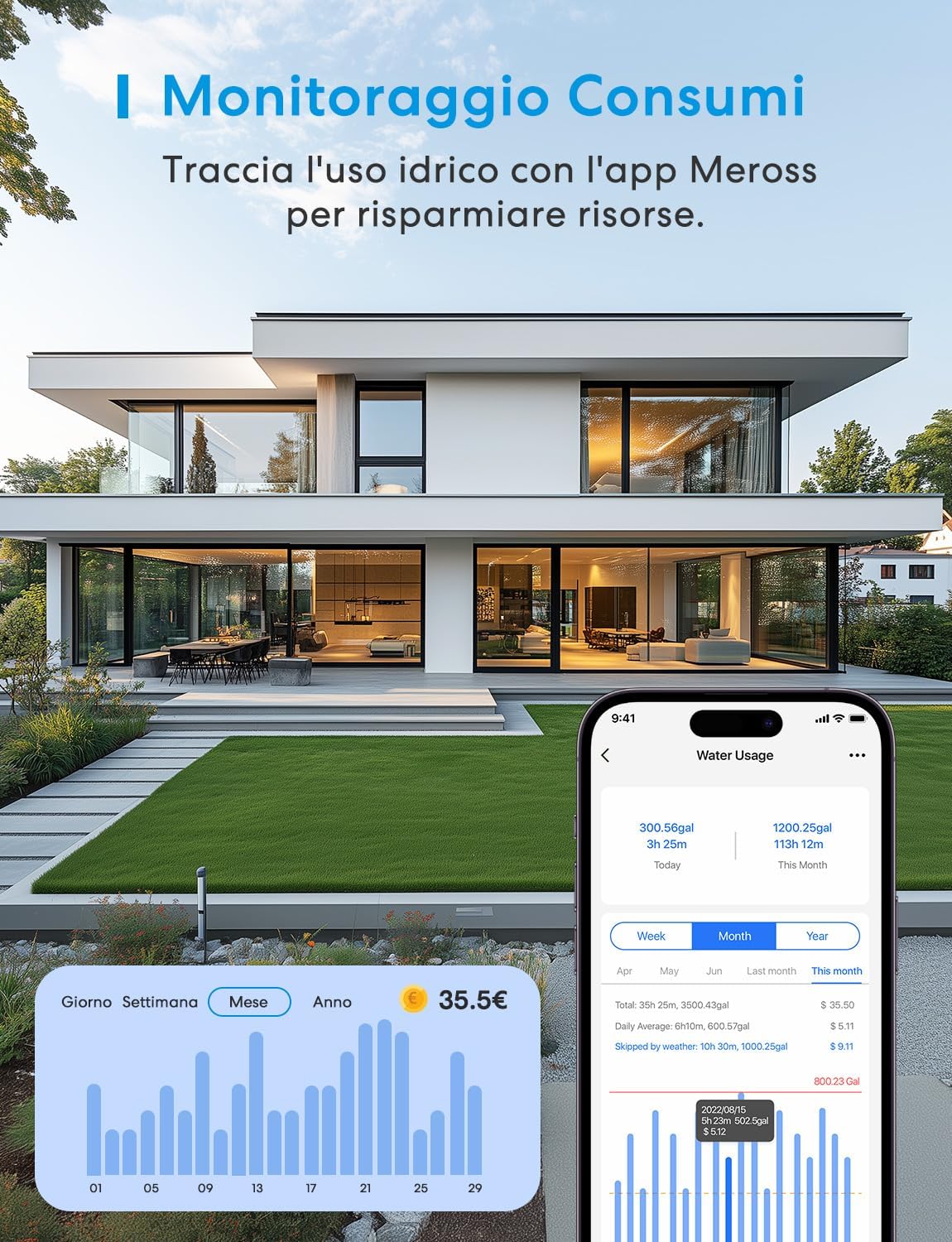 Thumbnail 5 de Meross Centralina Irrigazione WiFi MST100: controllo, risparmio e integrazione HomeKit/Alexa/Google
