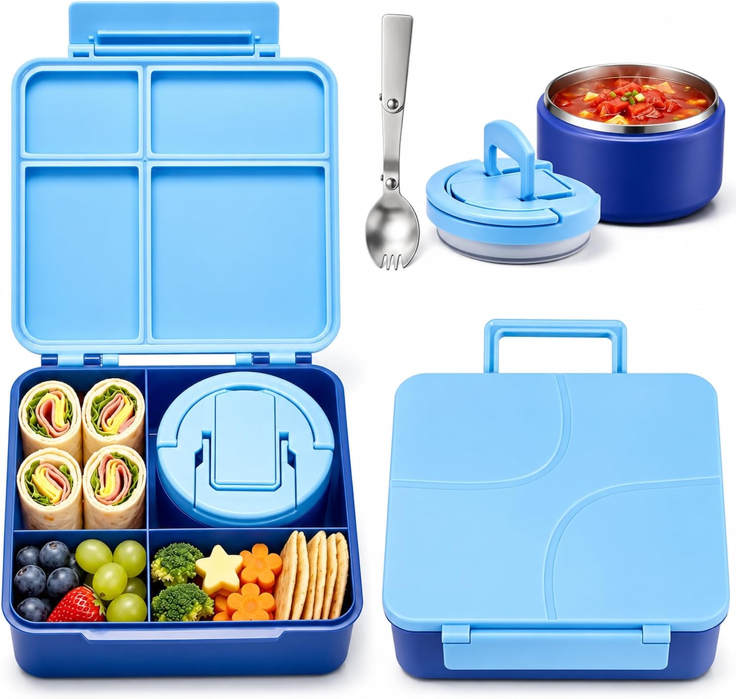 Detalle de Bento Lunch Box Set with 8 oz Soup Thermos