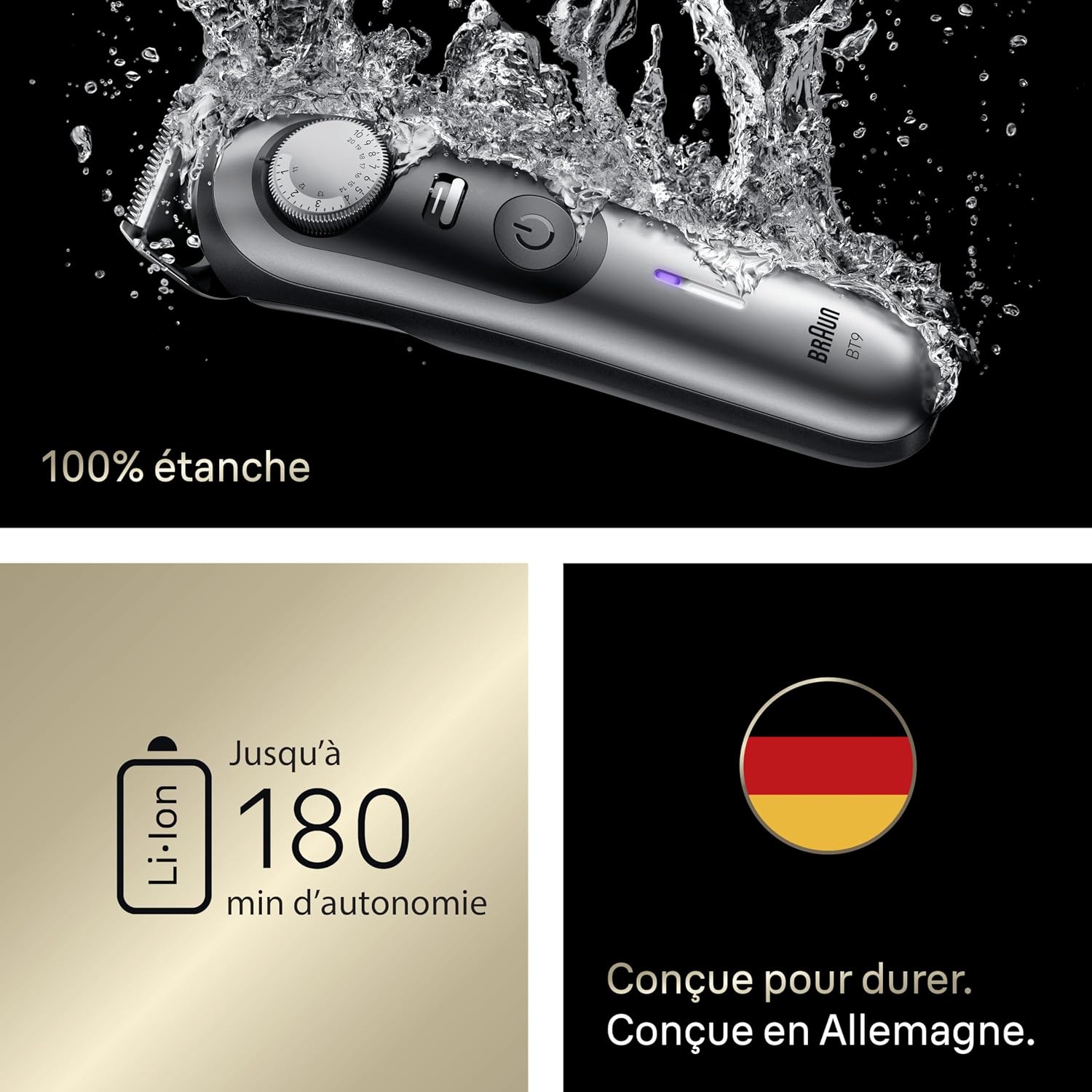 Thumbnail 5 de Braun BT9520 Series 9 tondeuse à barbe 180 min