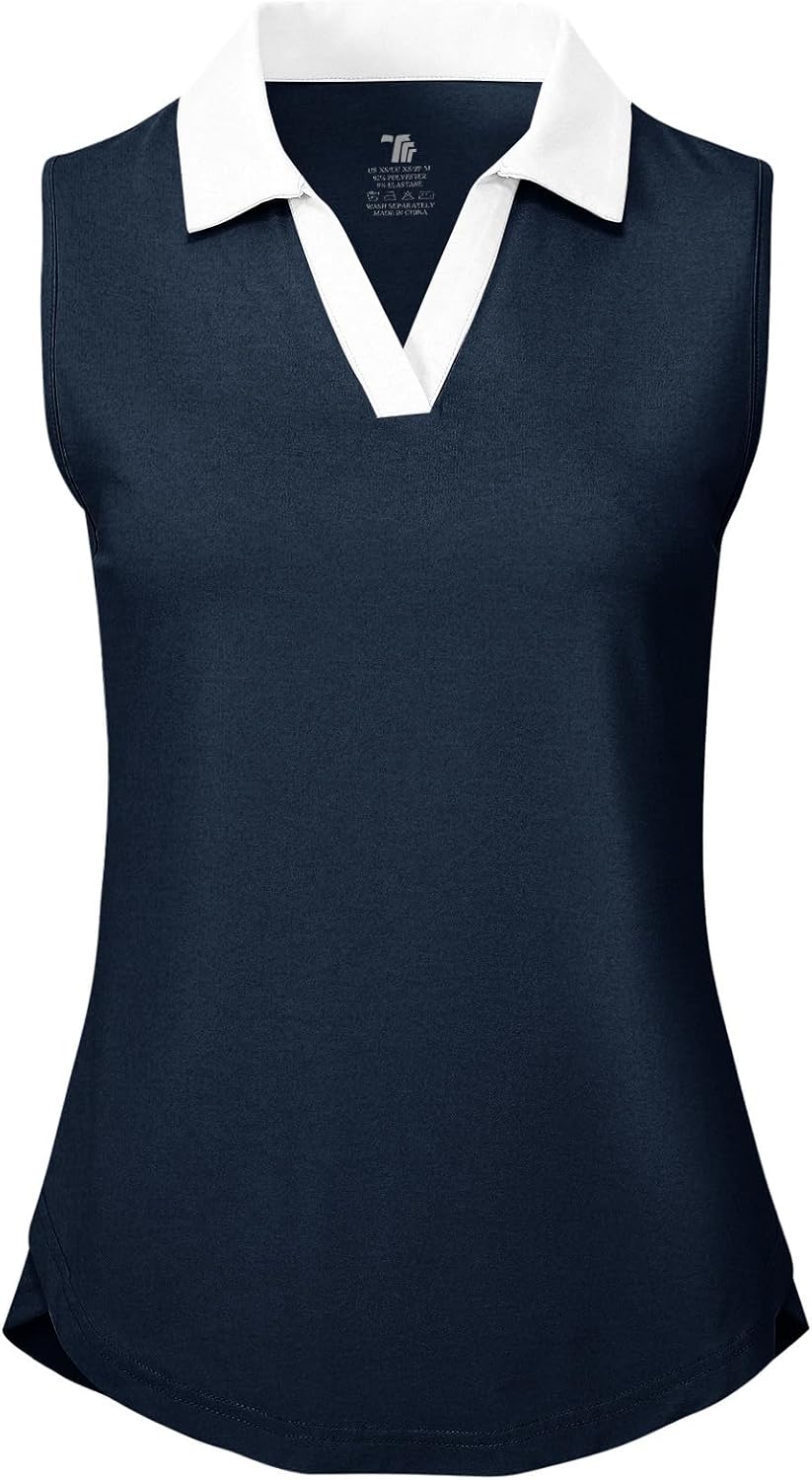 Detalle de BGOWATU Women's Sleeveless Golf Polo Shirt UPF 50+