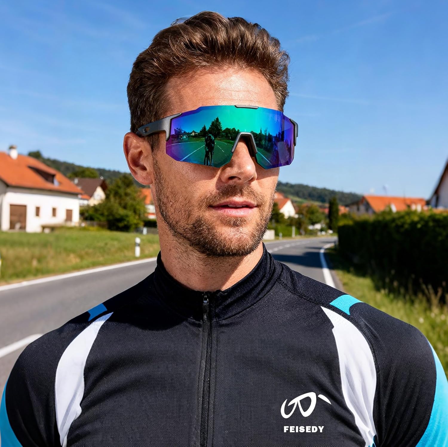 Thumbnail 1 de FEISEDY Sport Sonnenbrille – Verspiegelte Fahrradbrille B2388 mit UV400-Schutz