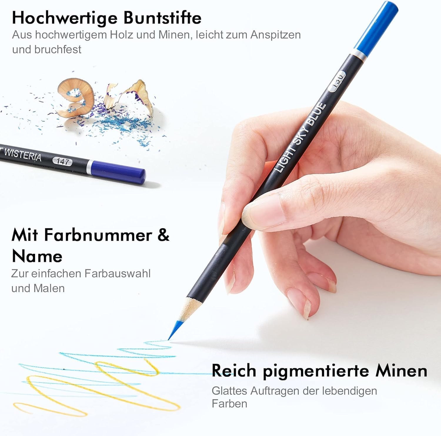Thumbnail 1 de Shuttle Art Buntstifte-Set mit 80 Farben für Erwachsene und Kinder – inkl. Malbuch, Skizzenbuch und Zubehör