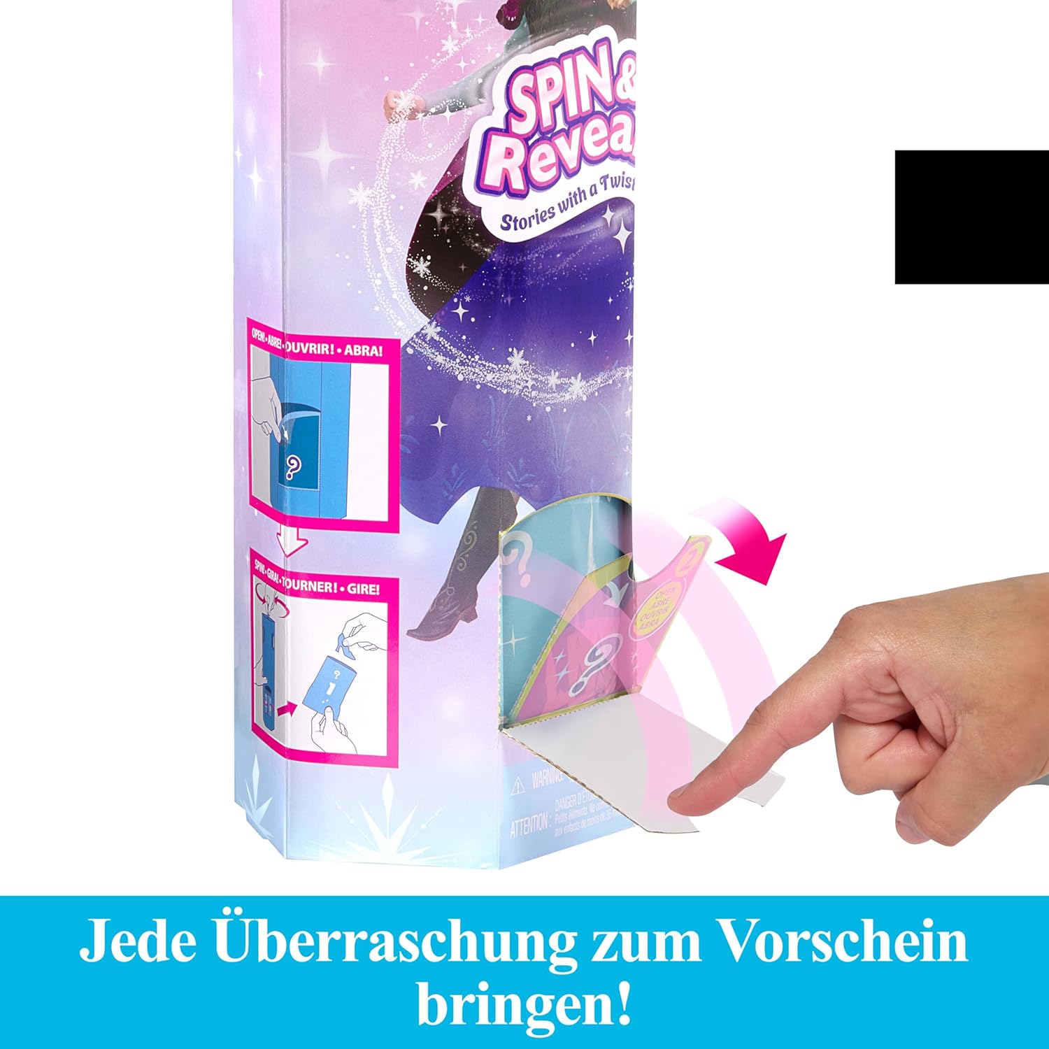 Thumbnail 4 de Mattel Disney Die Eiskönigin Anna Spin & Reveal Modepuppen-Set (11 Überraschungen) – JBG60