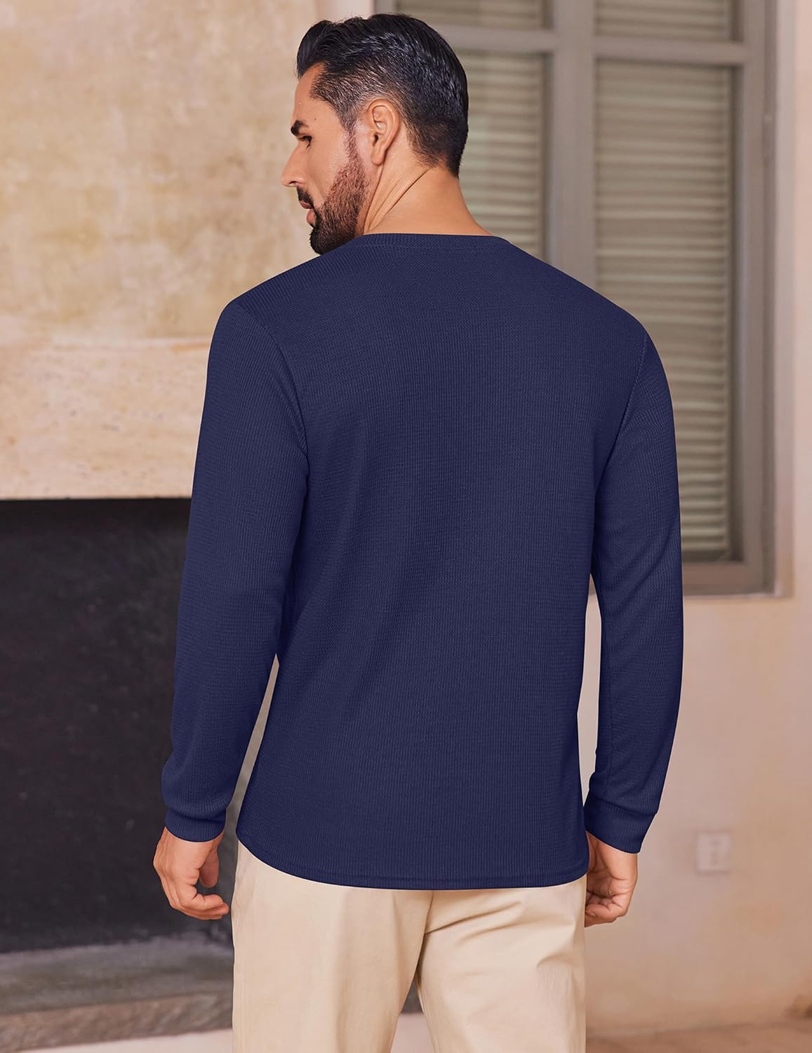 Thumbnail 3 de Ekouaer Men's Henley Shirt, 100% Polyester