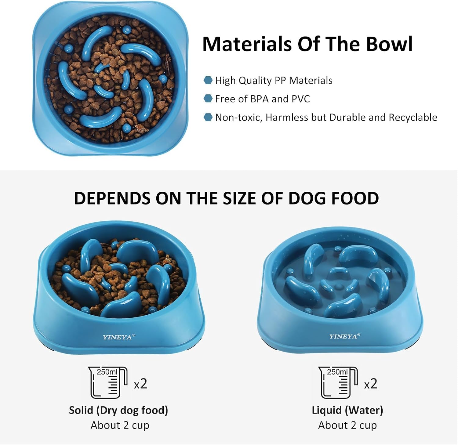 Thumbnail 5 de YINEYA Slow Feeder Dog Bowls: Large Breed Maze Design for Healthier, Slower Eaters