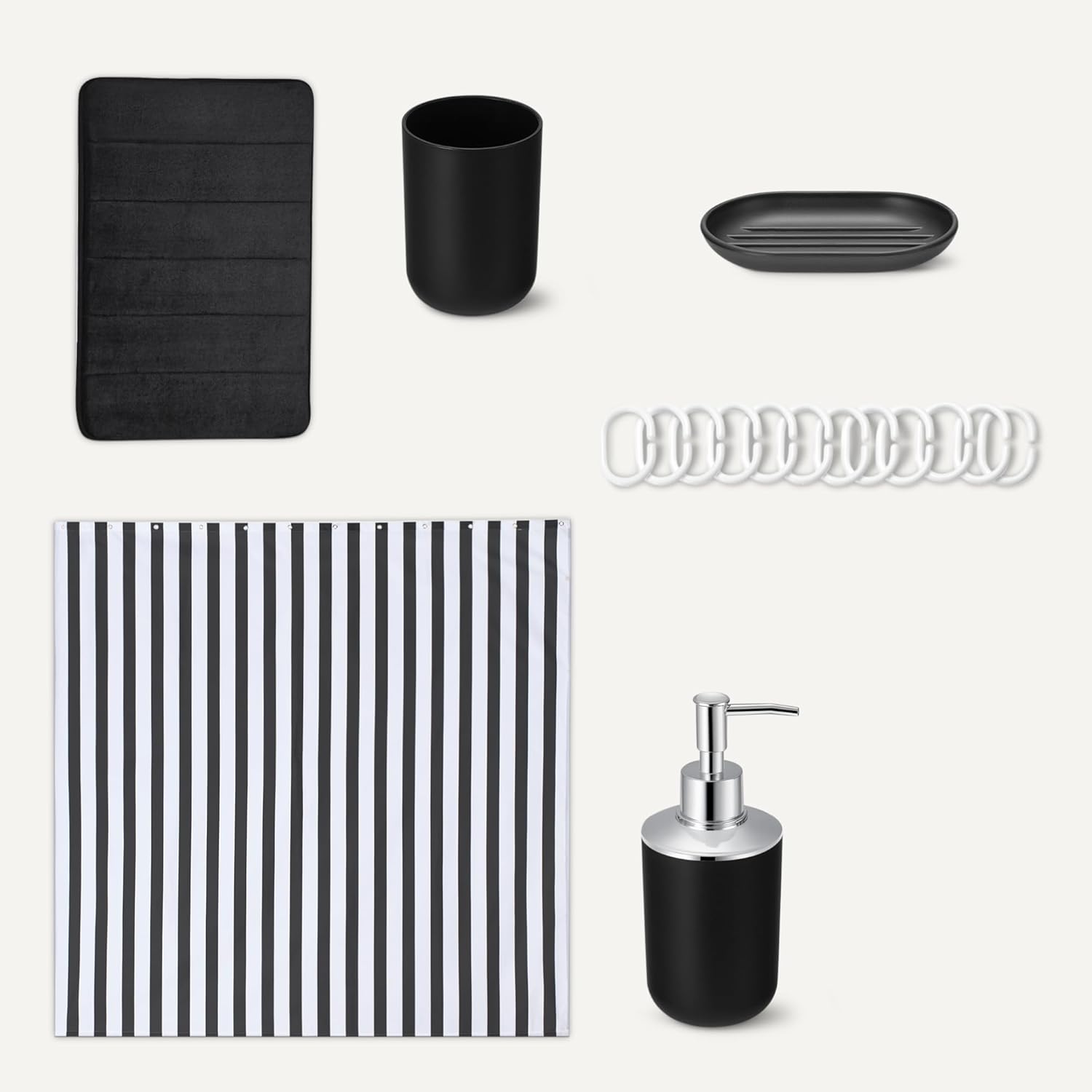 Thumbnail 4 de Amazon Basics Badezimmer Zubehör Set 183×183 cm
