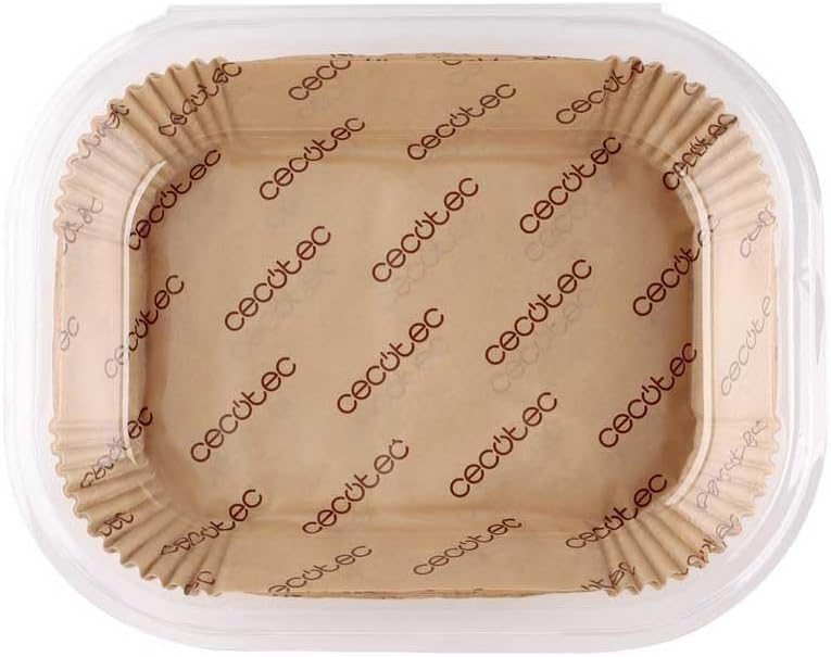 Cecotec Cecofry TwinBucket : lot de 150 papiers silicone pour friteuse à air chaud (format 24 x 18 cm)