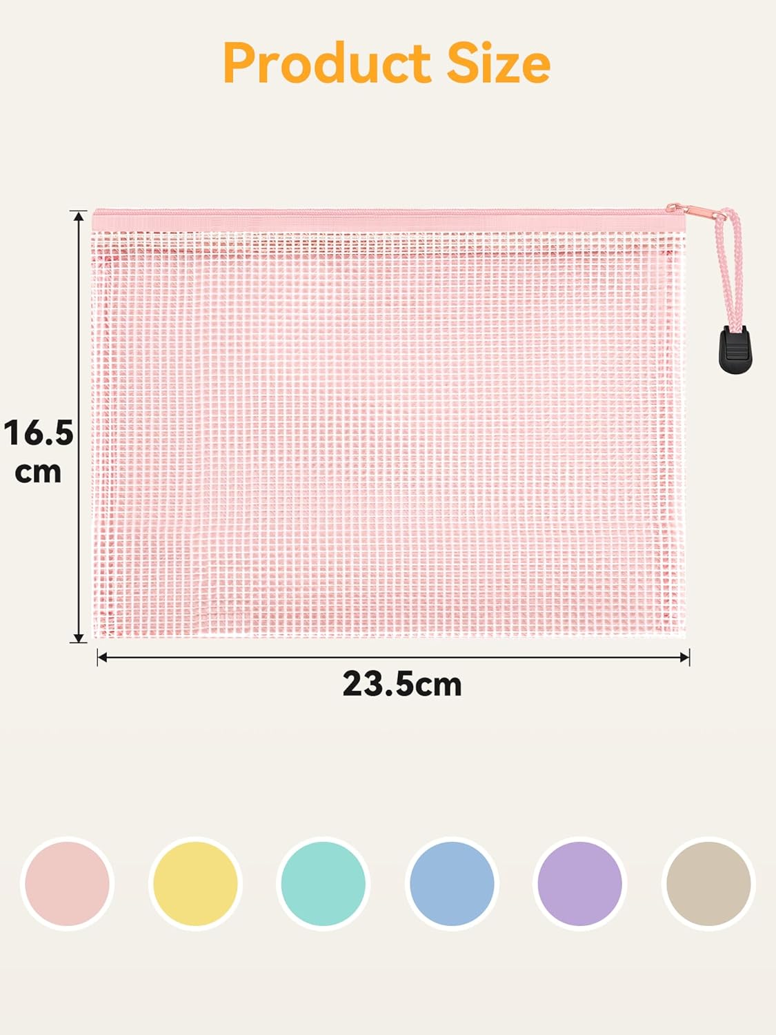 Thumbnail 1 de HEETA A5 Zip Wallets 12-Pack: Waterproof PVC Zip Folders in 12 Colours for Travel, School and Home Organisation