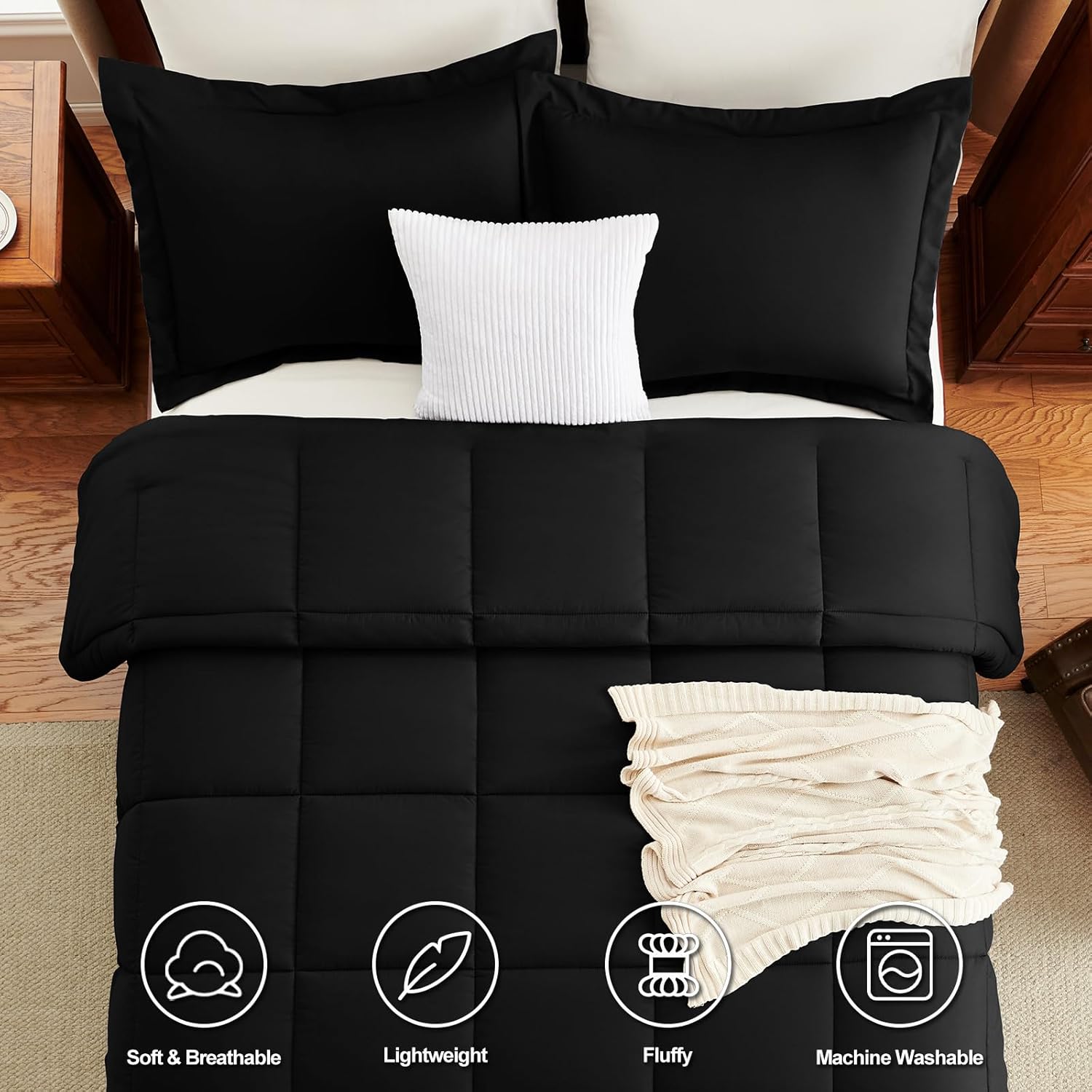 Detalle 2 de CozyLux Queen Comforter Set 88x88