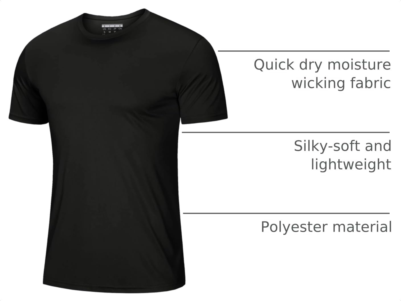 Detalle 2 de MAGCOMSEN Men's Short Sleeve UPF 50+ T-Shirt – Quick Dry Athletic Tee