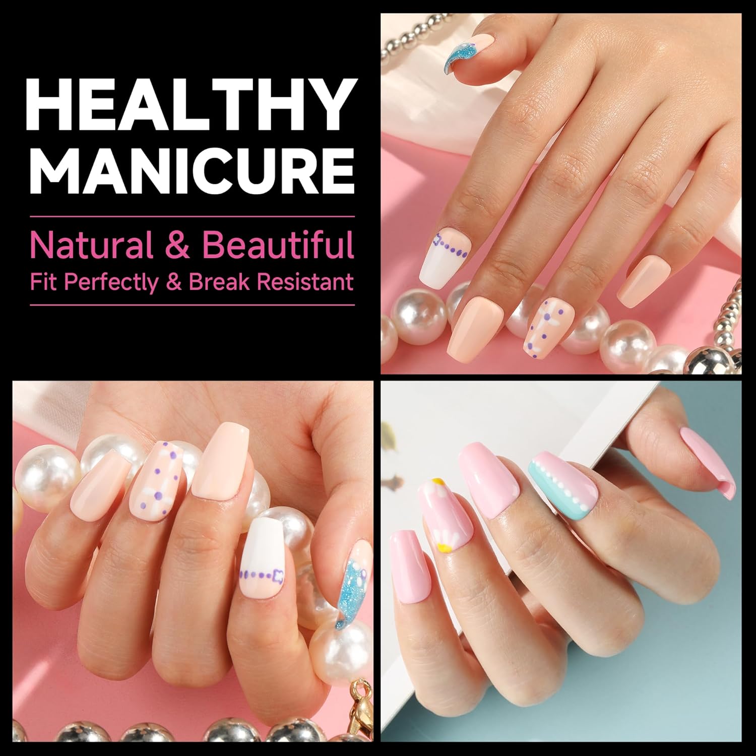 Thumbnail 1 de UNA GELLA Kurz Ballerina Nageltips (312 Stück) – vorgestochen für Gel-Nagelverlängerungen & DIY Nail Art