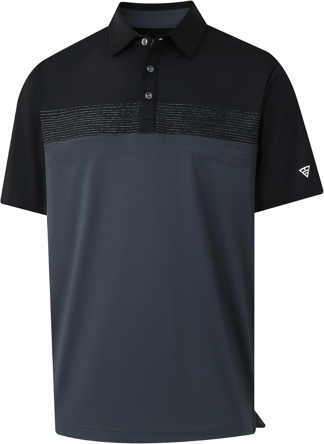 Detalle de M MAELREG Golf Shirts for Men: Dry Fit Performance Polo with Color Block Chest Print
