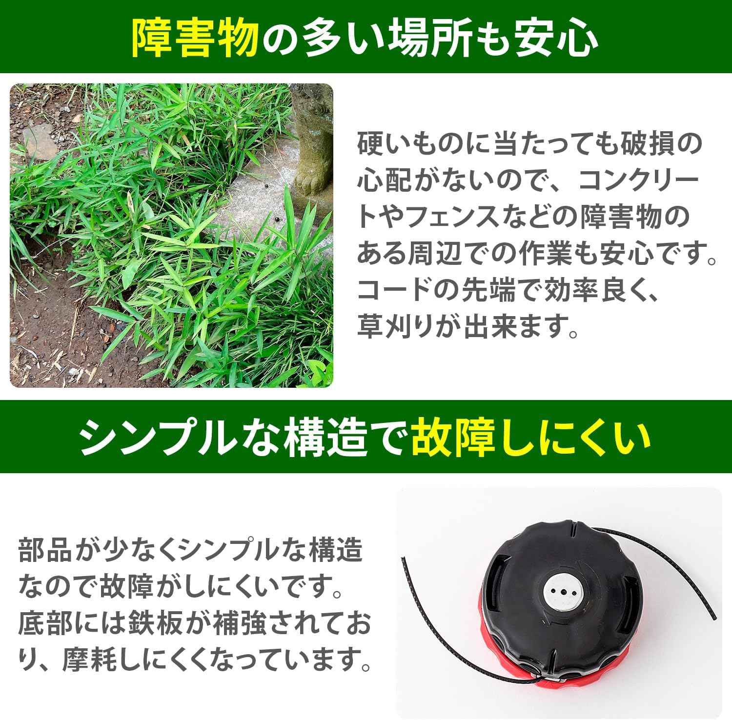 Detalle de 山善 GT-06 楽巻きカッター 鮫牙コード付き ナイロンカッター 取付穴25.4mm