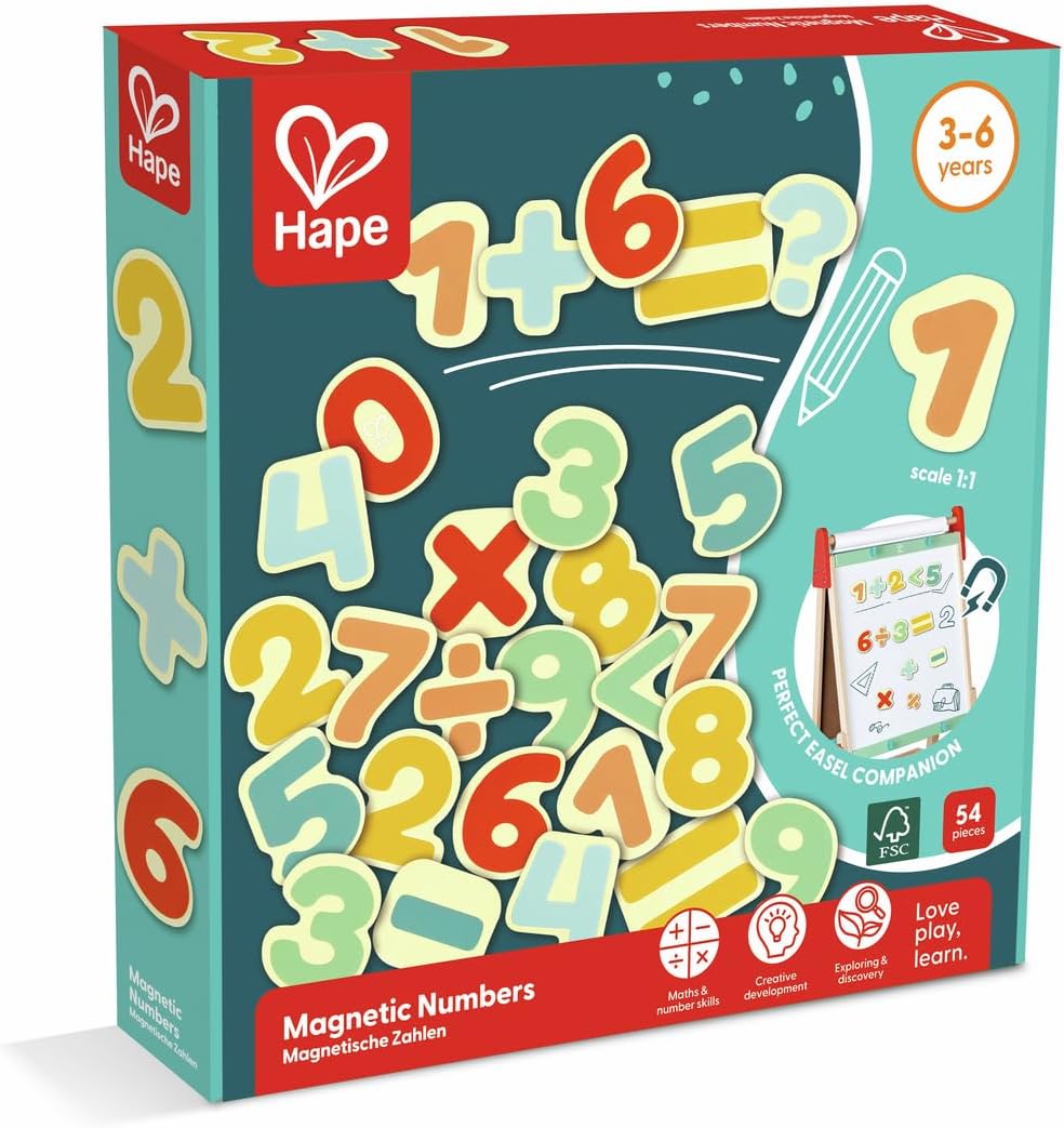 Detalle de Hape E2007 kleurrijke magnetische cijfers en rekensymbolen