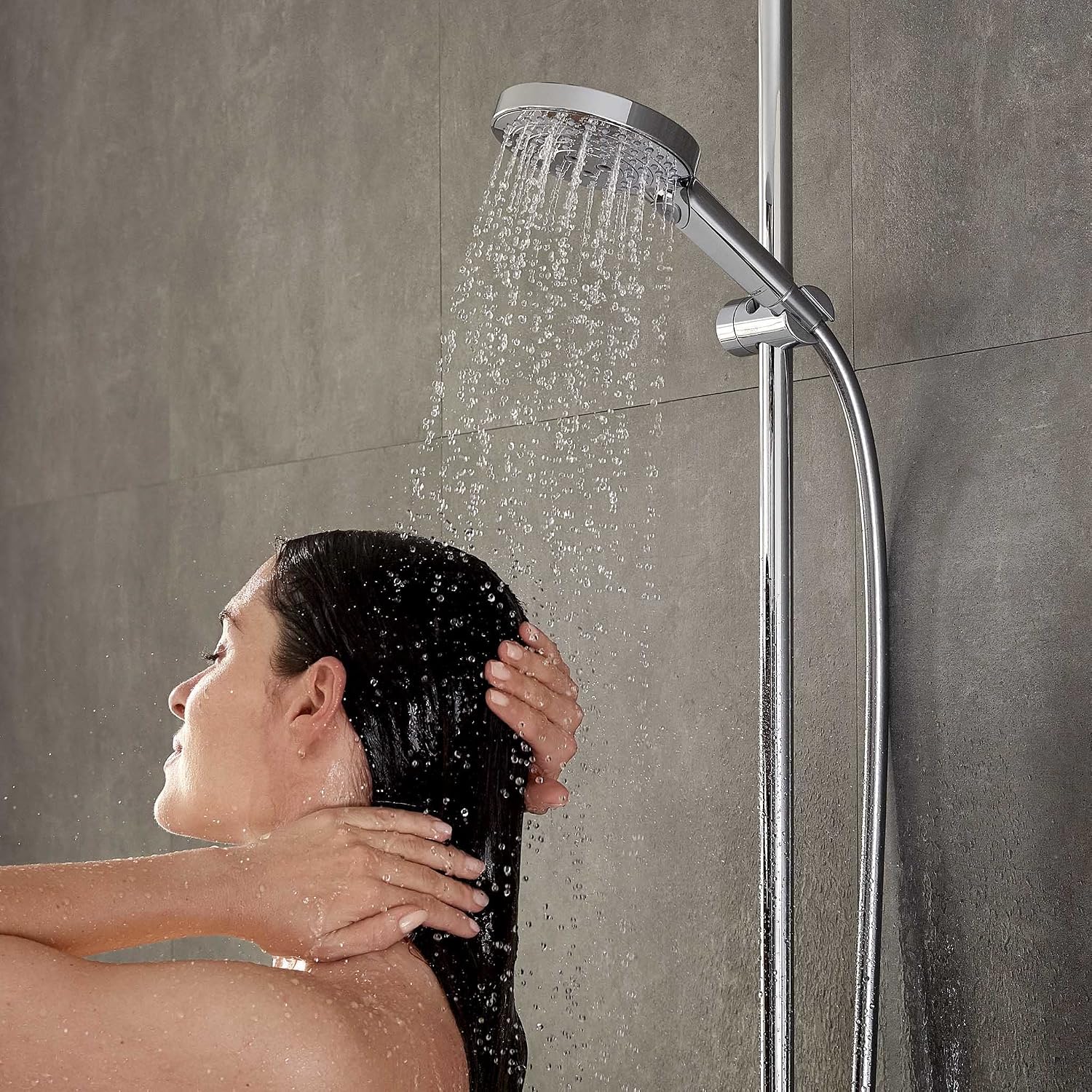 Detalle de Hansgrohe Raindance Select S Douchette à main 120 3jet chromé – une expérience de douche polyvalente