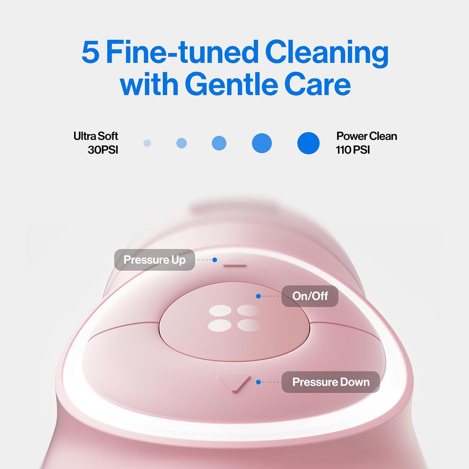 Thumbnail 3 de usmile C30 Cordless Water Flosser (Pink) with 300ml Tank and 5 Pressure Levels