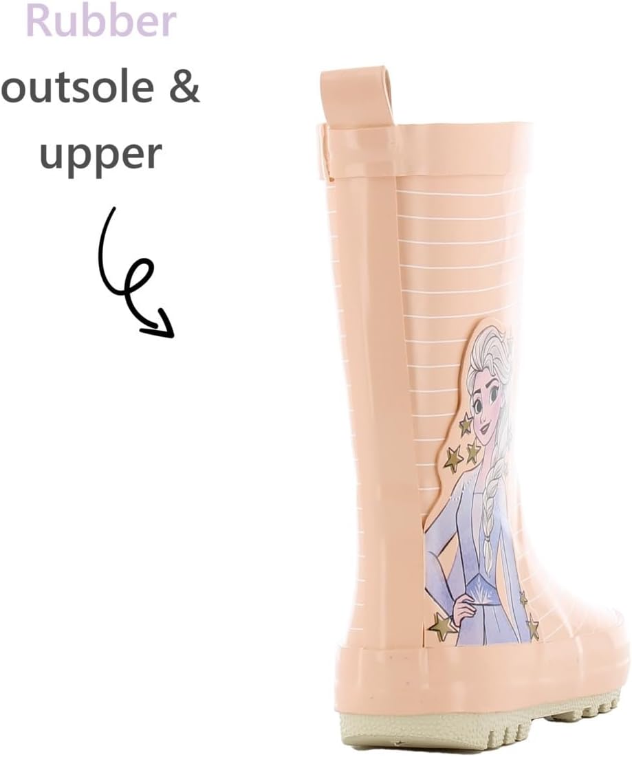 Detalle de Leomil Frozen regenlaarzen voor kinderen met Elsa-design