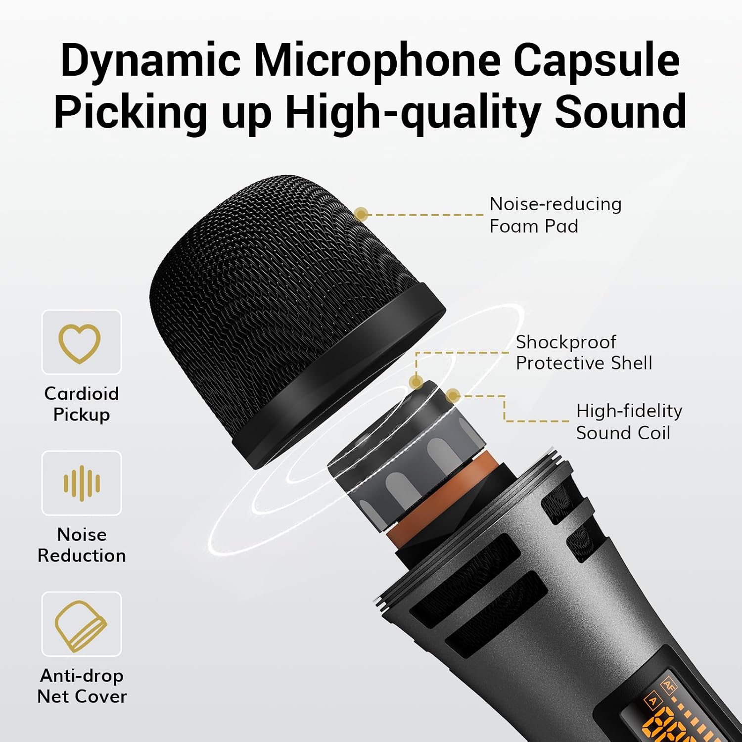 Detalle 2 de TONOR Wireless Microphone System 200ft Range