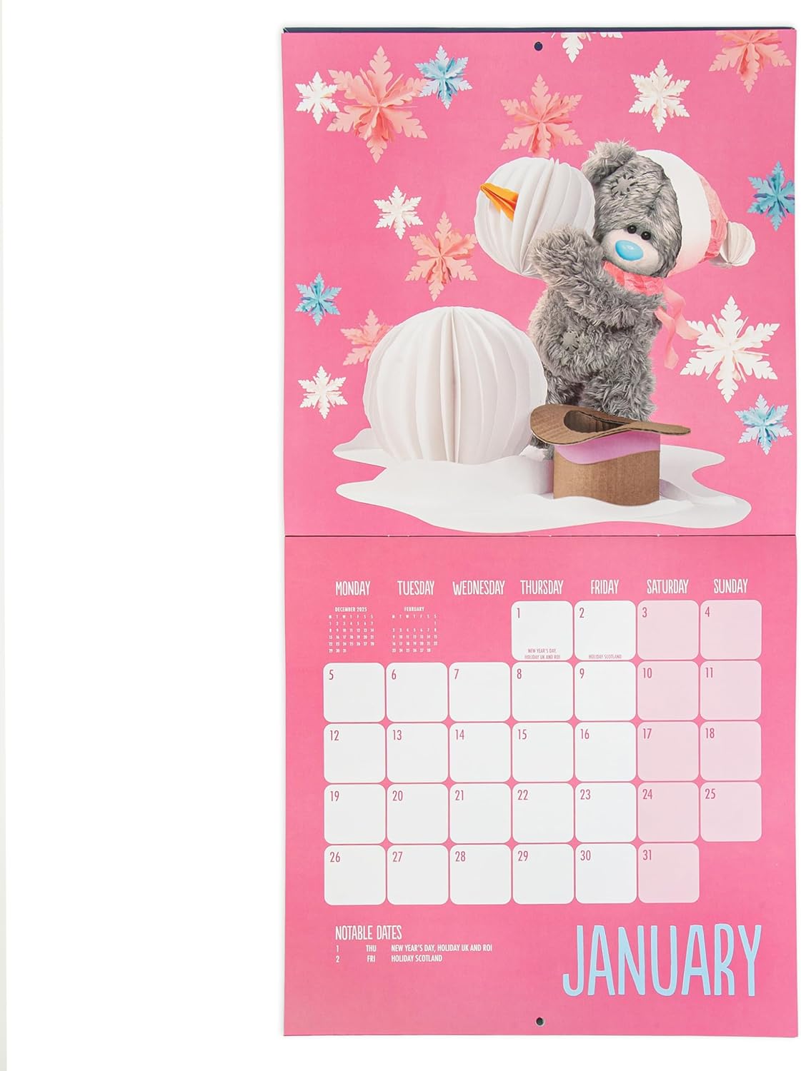 Detalle 2 de Me to You Tatty Teddy 2026 Calendar
