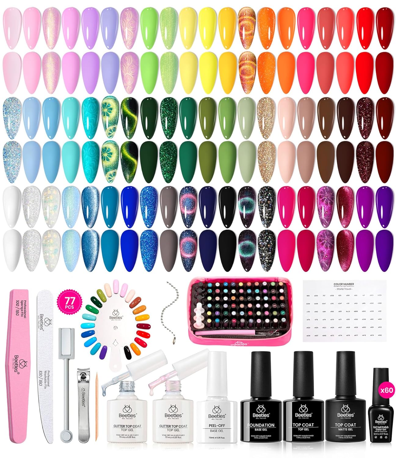 Detalle de Beetles Gel Nail Set 60 Colors ๐