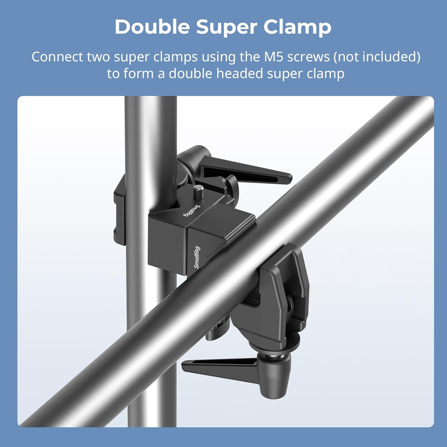 Detalle 2 de SMALLRIG Kit de super pince 4861 : charge max 15 kg, vis 1/4"-20/3/8"-16 sur goujon 5/8