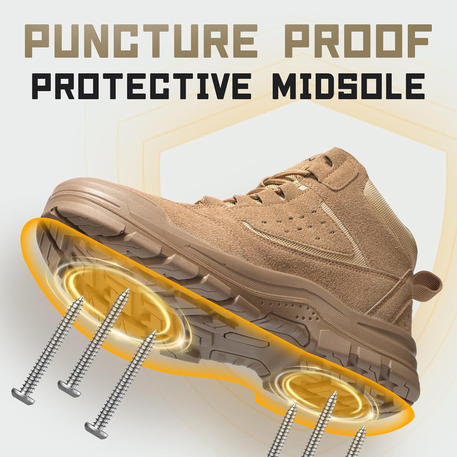 Thumbnail 2 de Furuian Steel Toe Boots Comfortable Slip Resistant Work Boots 👢