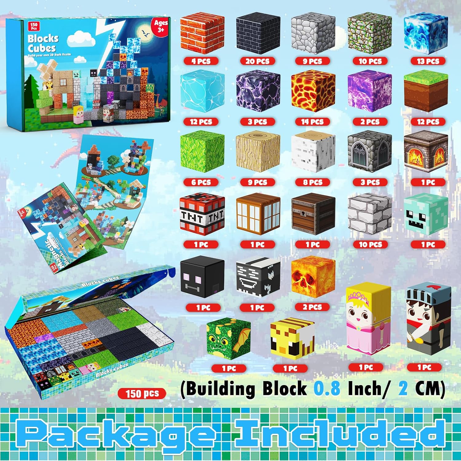 Thumbnail 1 de Magnetic Building Blocks 150PCS 🧩
