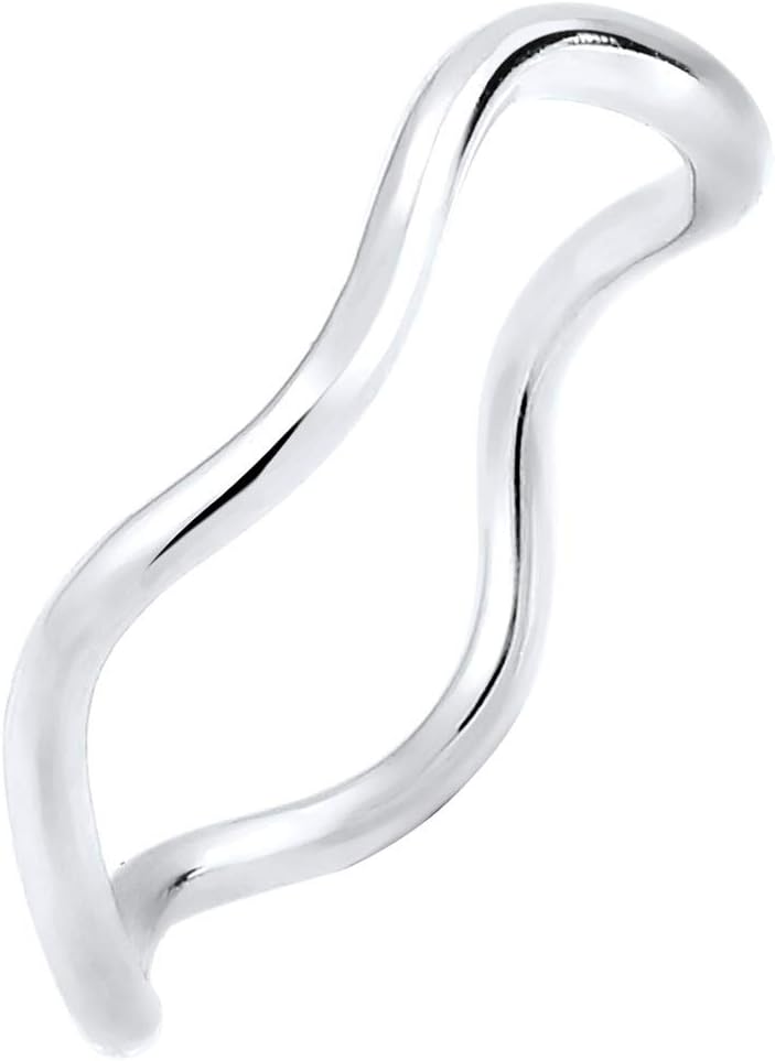 Detalle 2 de 925 Silber Elli Ring Wellen Minimal Geo