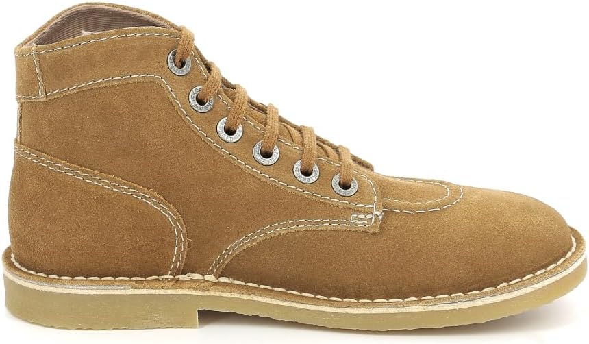 Detalle de Kickers Orilegend Stiefelletten/Damen Boots Camel – Leder, textilgefüttert