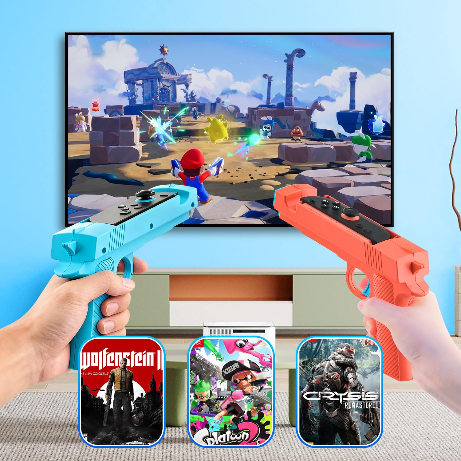 Detalle 2 de Sehawei 2 Pack Game Gun für Switch