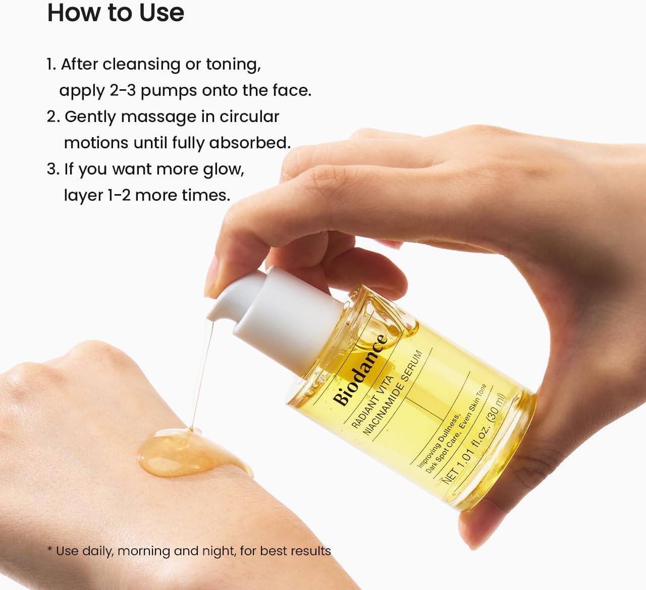 Thumbnail 6 de BIODANCE Radiant Vita Niacinamide Serum: Siero Viso Illuminante con Niacinamide al 20% per un incarnato uniforme