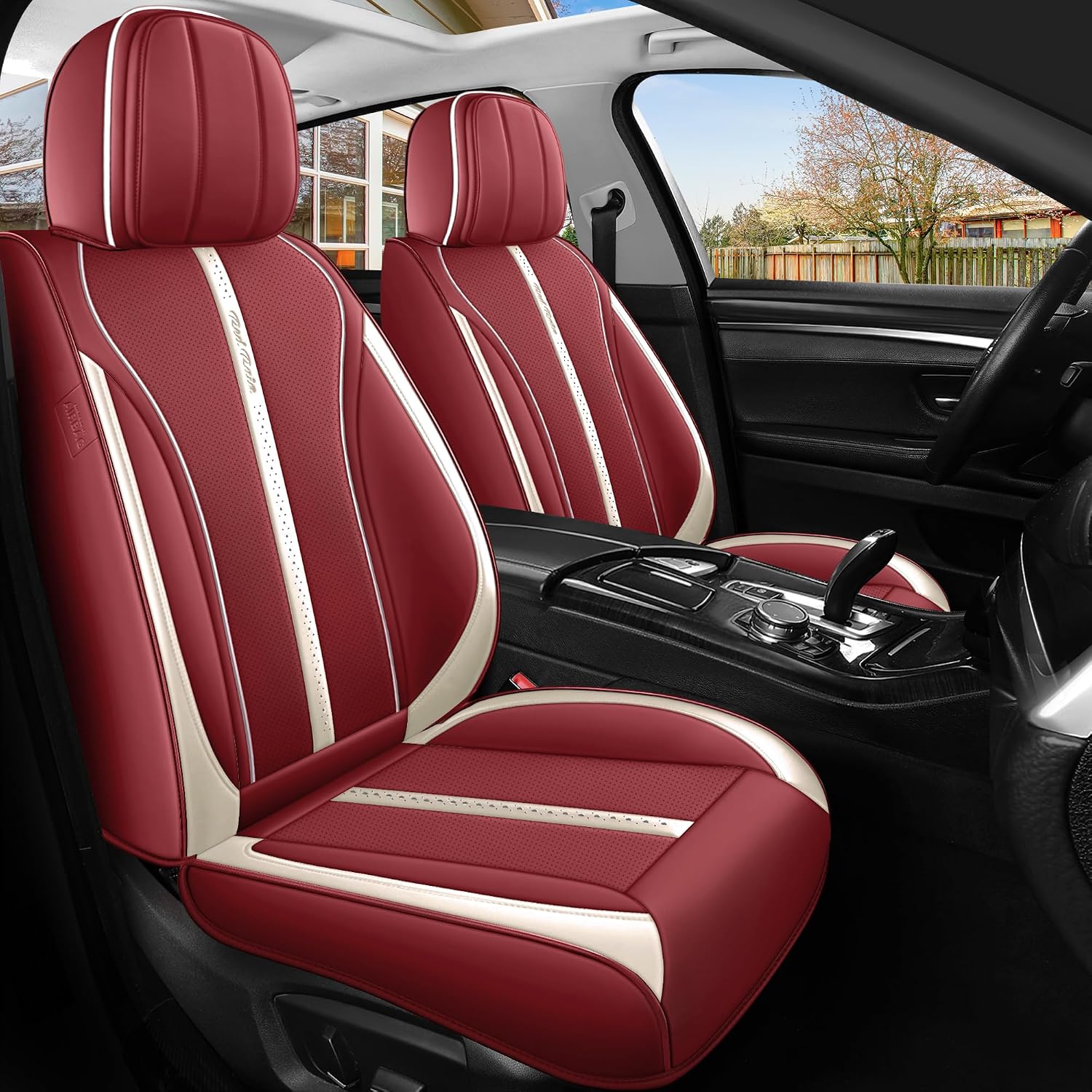 Detalle de Menifomory Seat Covers R-Red+White 13pcs