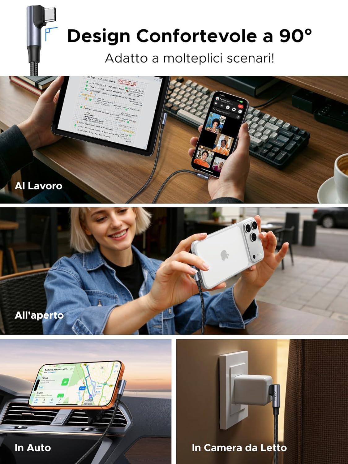 Detalle 2 de UGREEN Cavo USB C 240W 1M