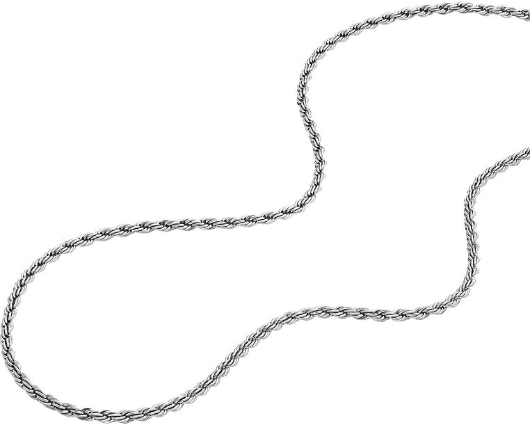 Thumbnail 1 de Fossil Herren-Leder-Halskette mit Karabinerverschluss (Edelstahl, silberfarben)
