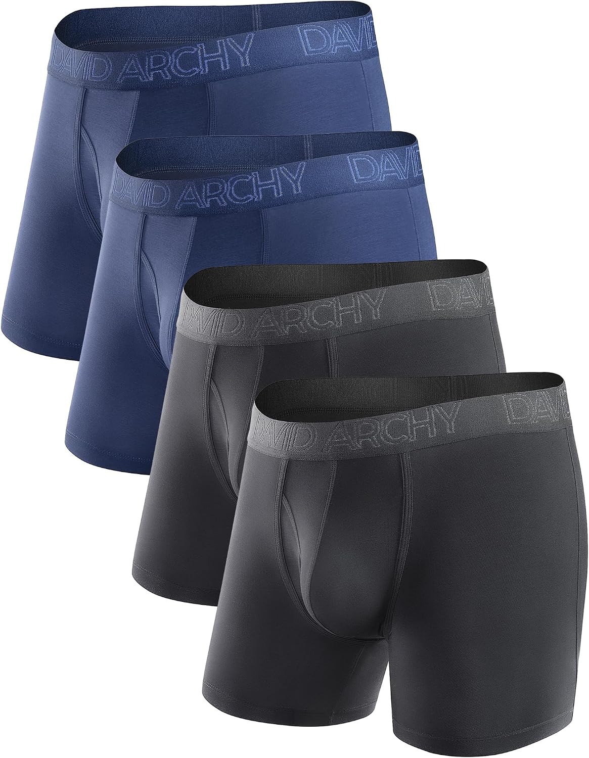 Detalle de DAVID ARCHY MDANK17 Men's Bamboo Rayon Breathable Boxer Briefs Multipack
