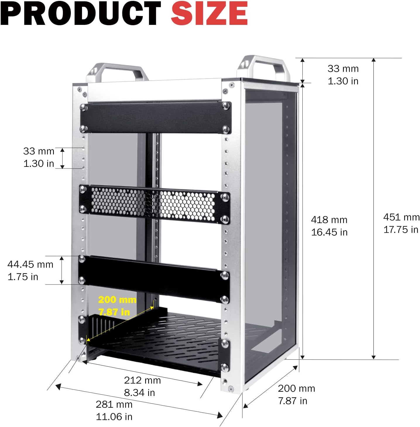 Thumbnail 1 de GeeekPi DeskPi RackMate T1: 10-Inch, 8U Mini Server Rack with Transparent Sides
