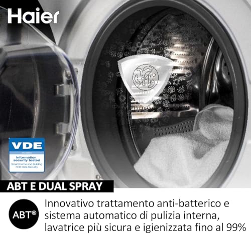 Detalle de Haier I-Pro Serie 3 Lavatrice Slim 7 Kg: igiene, rapidità e comfort con grande bocca di carico