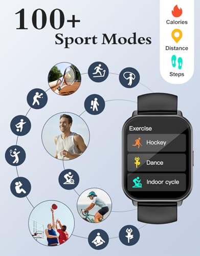 Thumbnail 2 de RUIMEN Montre Connectée Homme/Femme avec Appel Bluetooth, 113 Modes Sport et IP68 – Écran AMOLED 1,83