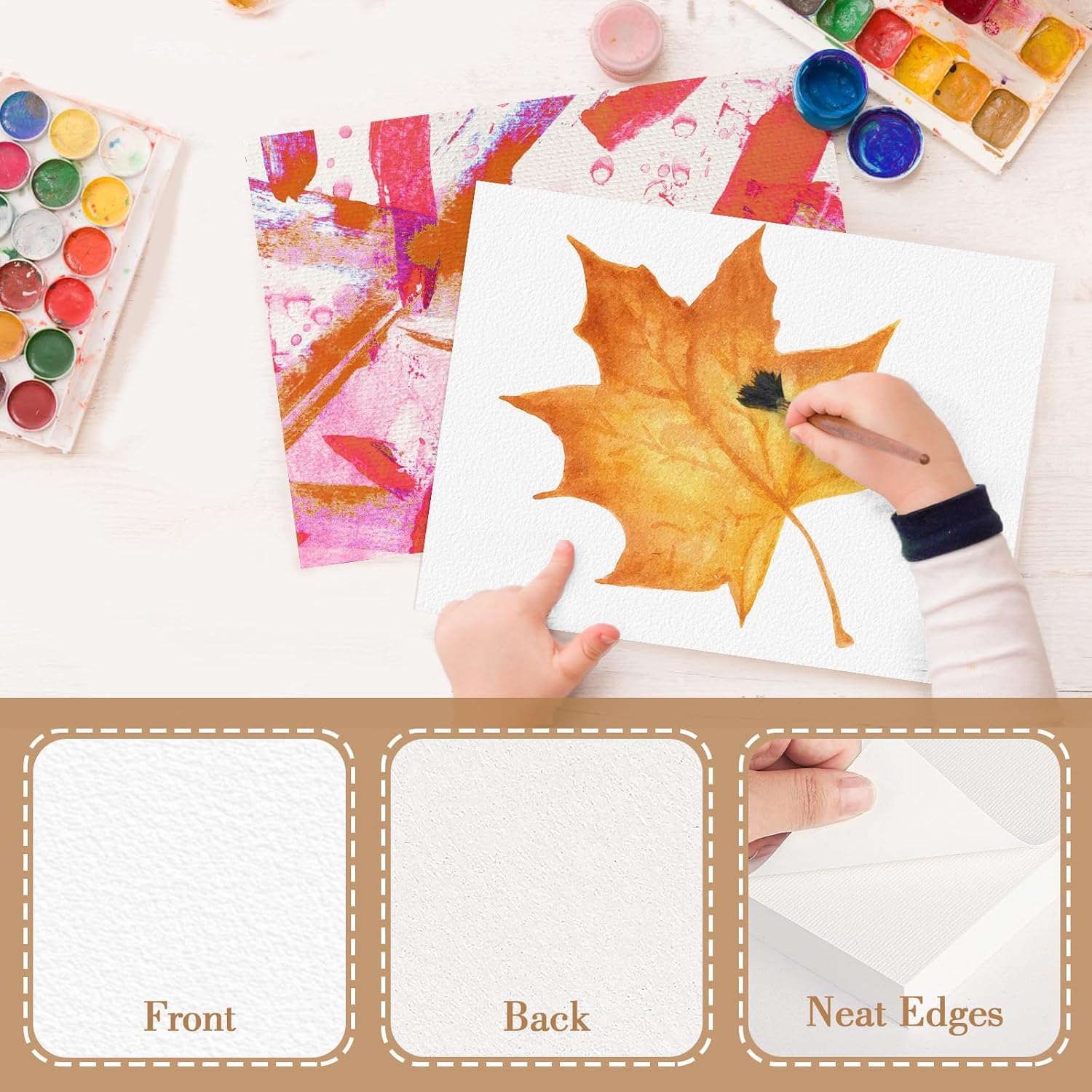 Detalle 2 de 100PCS 5x7 Watercolor Paper Pad 140lb/300g ๐จ