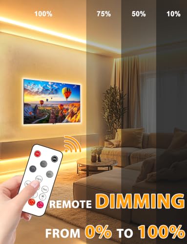 Detalle de Lamomo Ruban LED COB Blanc Chaud Dimmable 5m 24V avec Télécommande