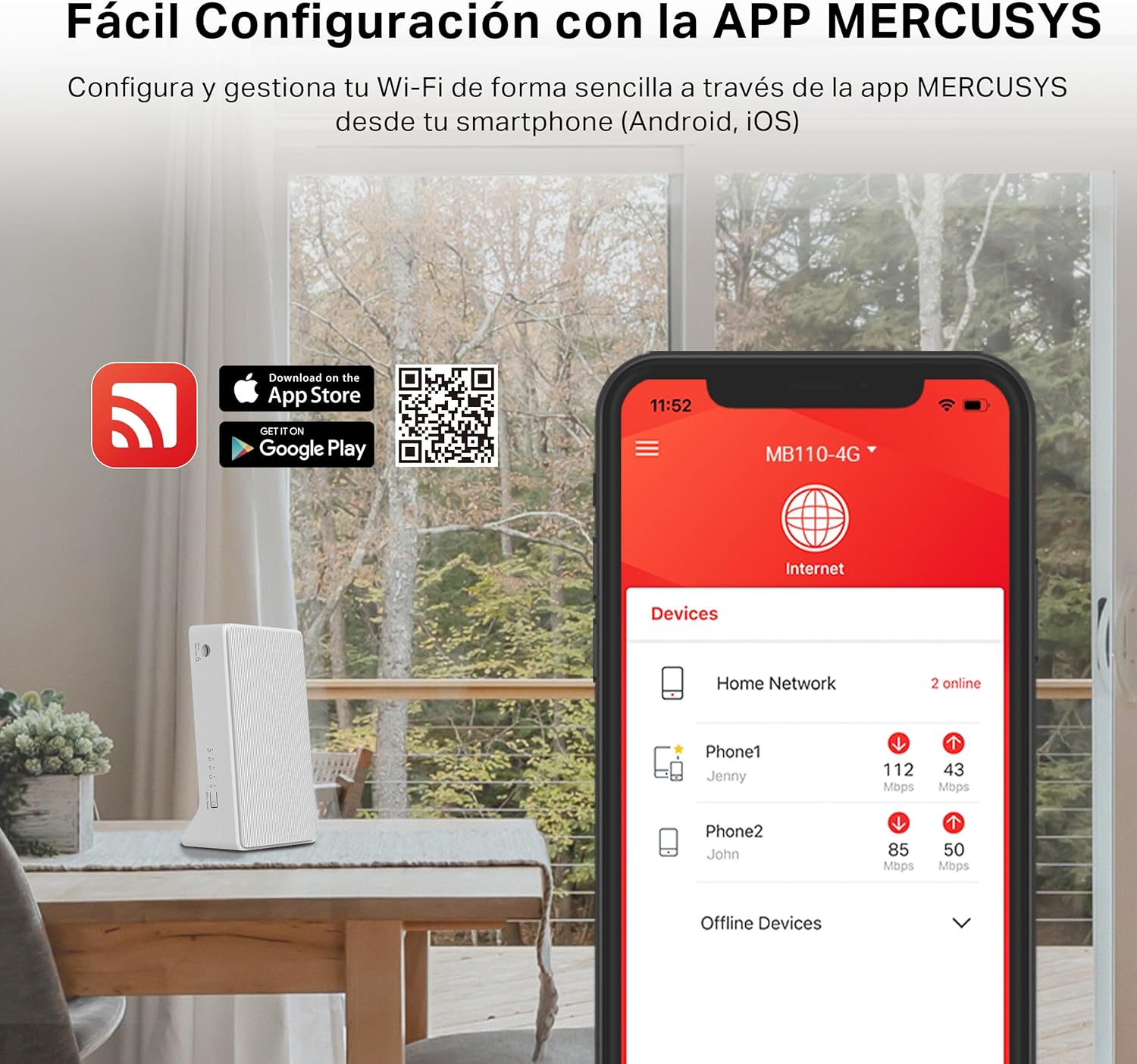 Thumbnail 6 de Mercusys TP-Link MB110-4G Router 4G LTE con SIM, Wi-Fi N300, VPN e gestione WAN/LAN