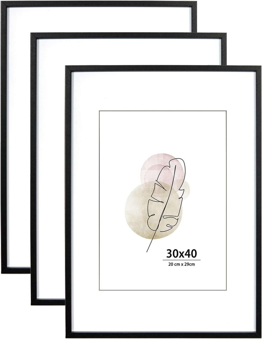 Thumbnail 5 de KAIWIN 40x60 Picture Frame Black – Set of 2, Wooden Poster Frames for Wall Display