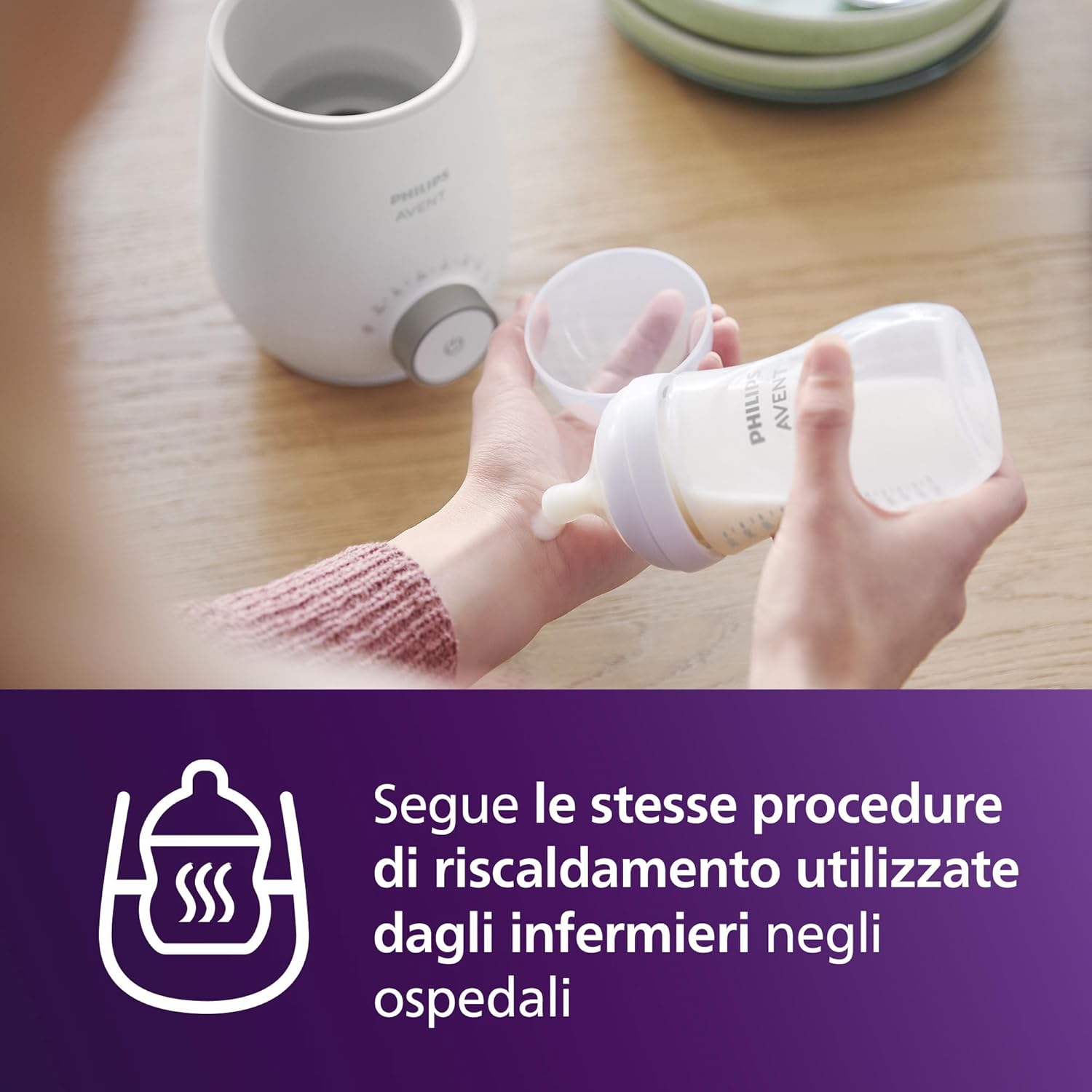 Thumbnail 2 de Philips Avent Premium SCF358/00 scaldabiberon veloce con controllo intelligente della temperatura