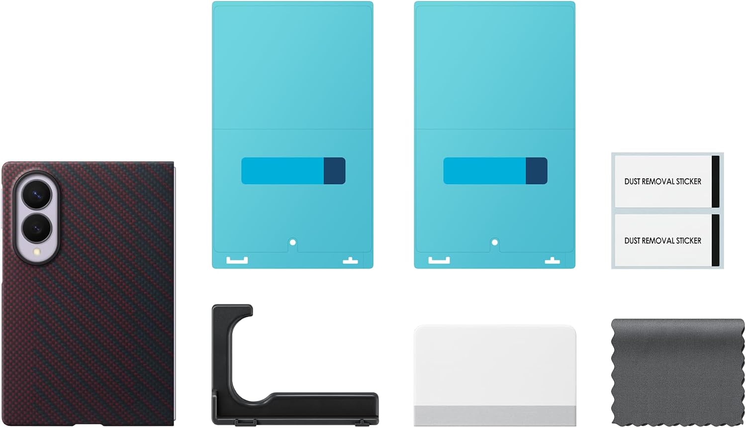 Detalle 2 de Samsung Galaxy Z Fold8 magnetfodral i violett aramidfiber med antireflexfilm
